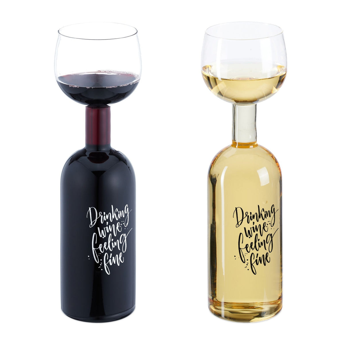 Wine Bottle Glass – Holds 750ml, Fun Gift for Wine Lovers
