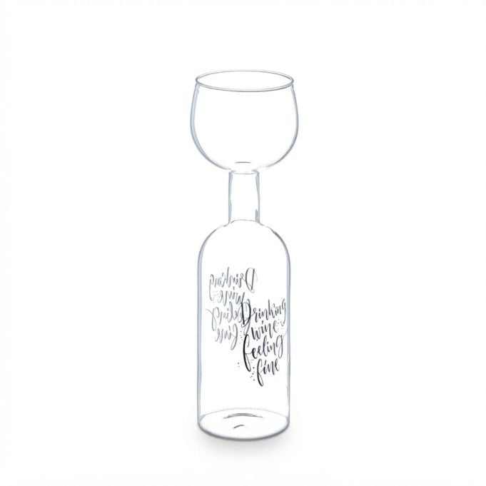 Wine Bottle Glass – Holds 750ml, Fun Gift for Wine Lovers