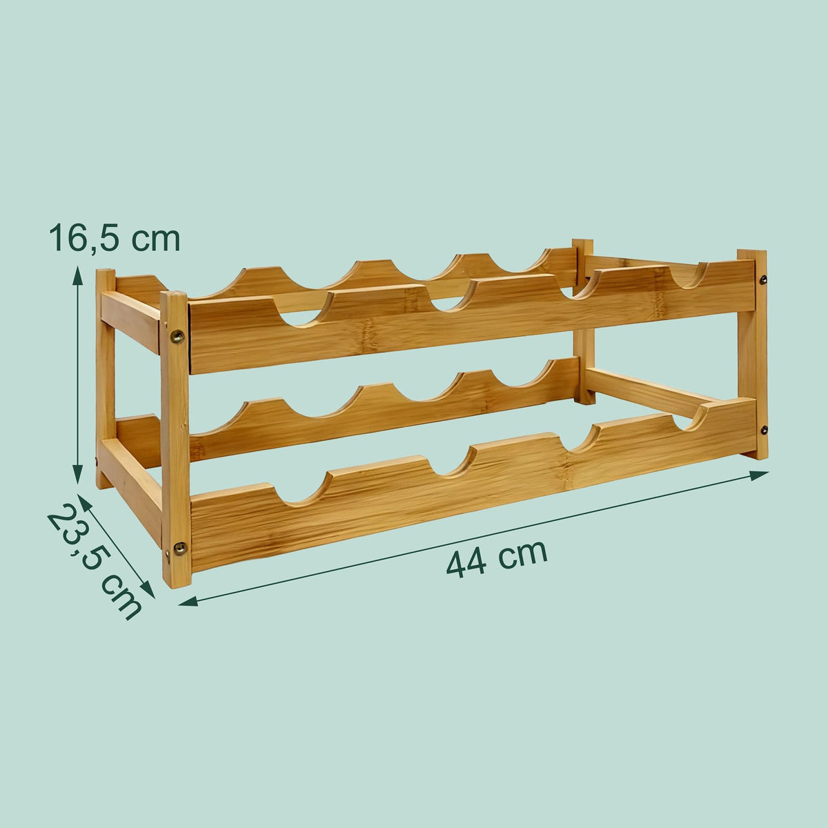 Wine Rack, Bamboo Bottle Holder for Kitchen or Bar