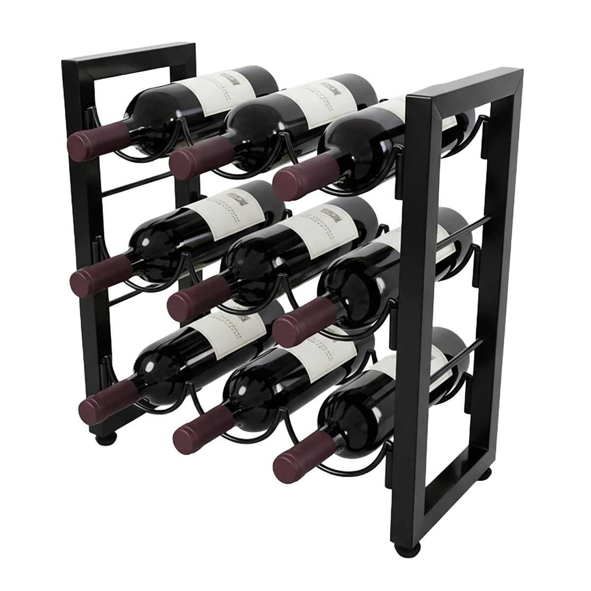 Wine Rack for 9 Bottles – Metal, Slim Design