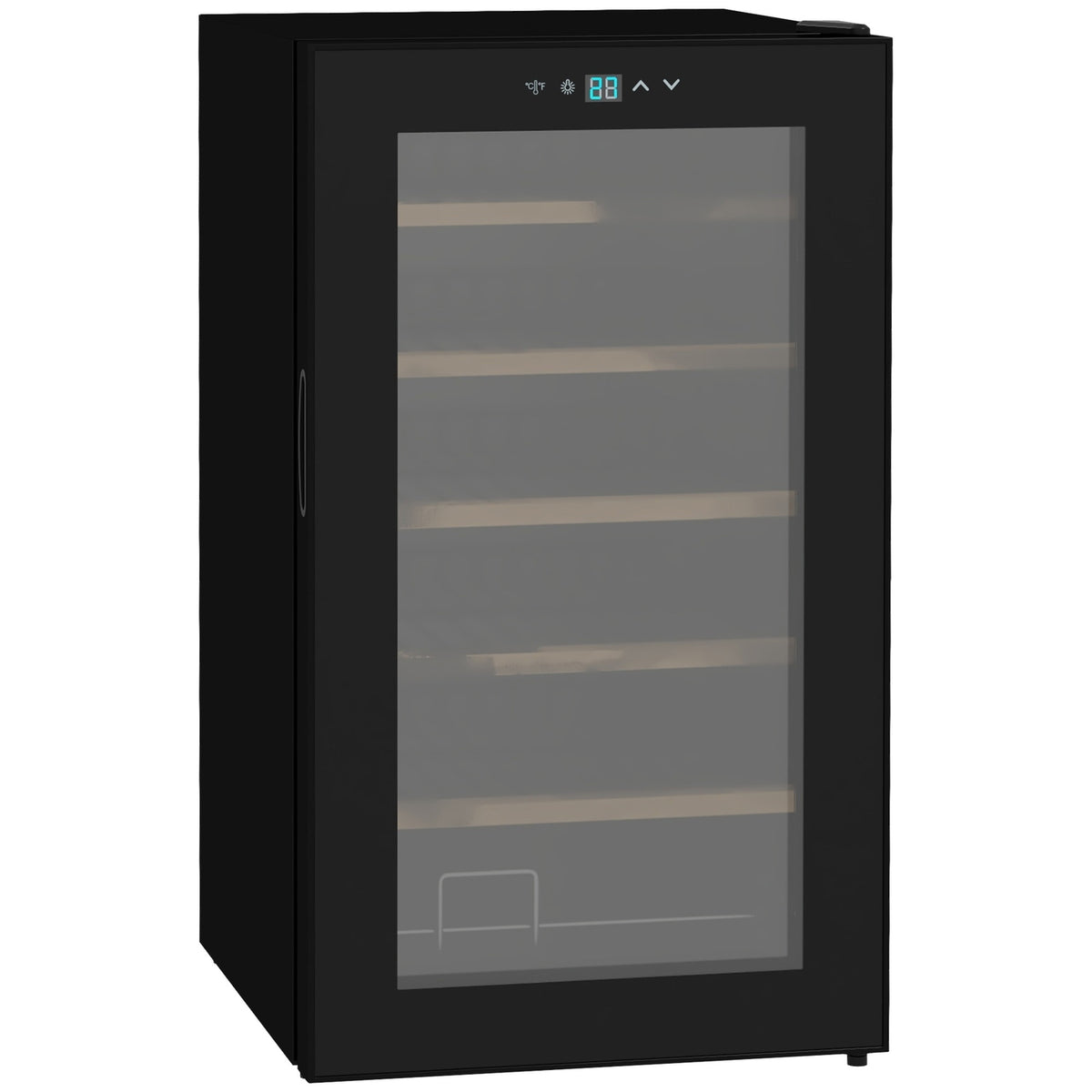 Wine Refrigerator, 65 L Beverage Refrigerator For 24 Bottles, Bottle Refrigerator, Wine Climate Cabinet With Interior Lighting, 5-20°C, Touch, Black