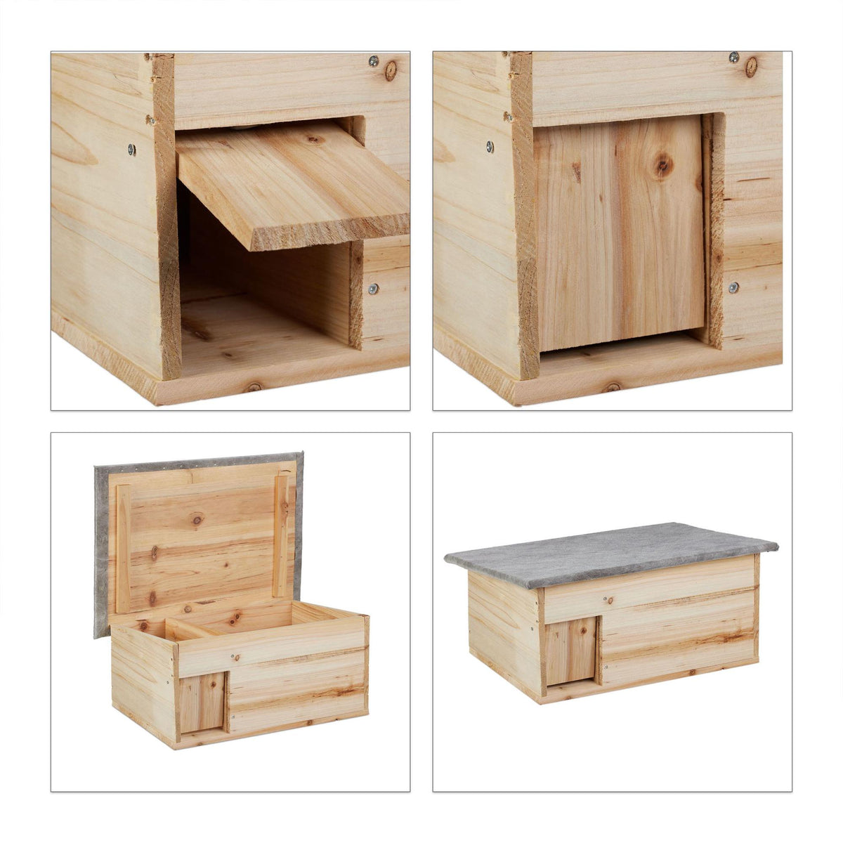Winter-proof hedgehog house as a kit