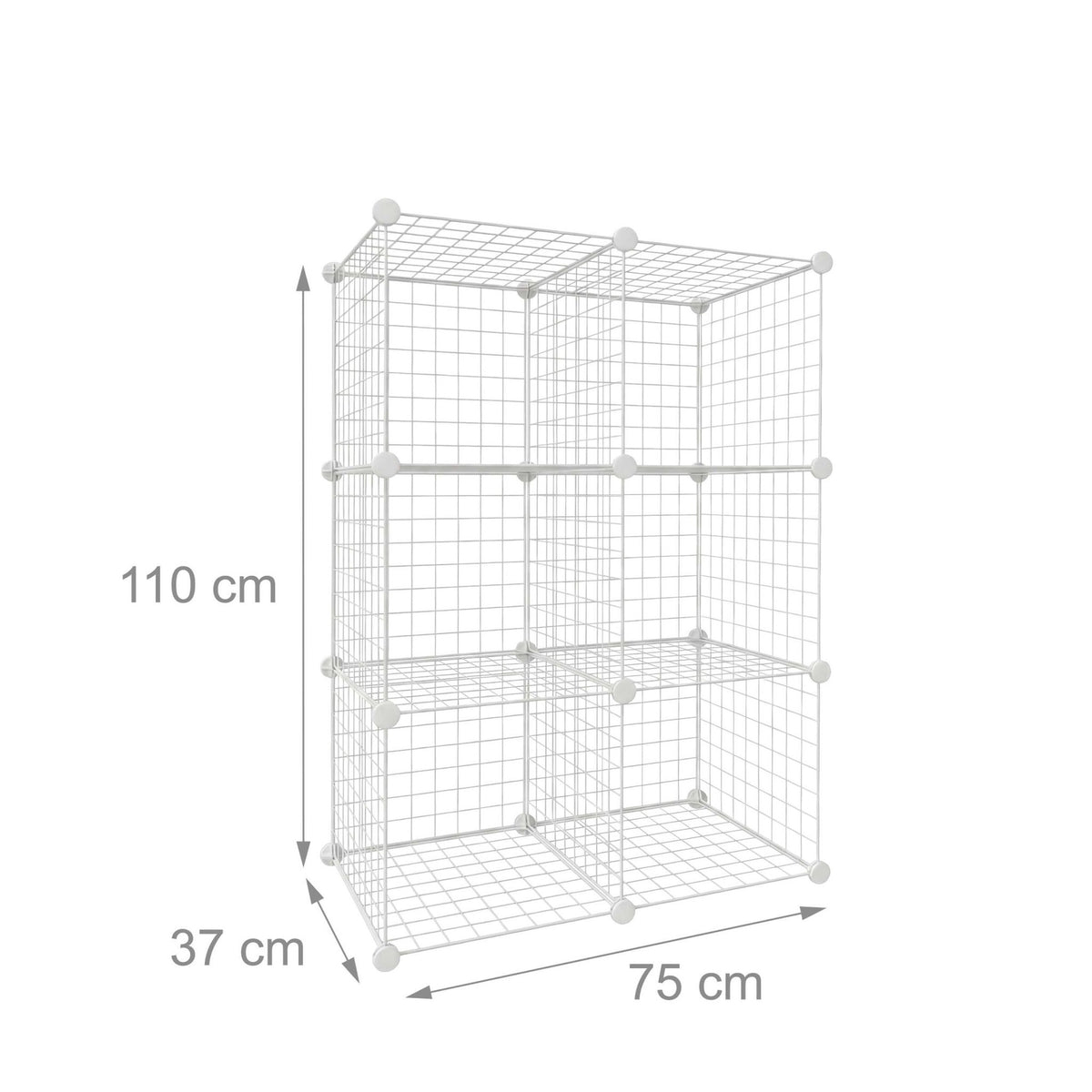 Wire Cube Storage Shelves, Modular Metal, Click-Fit
