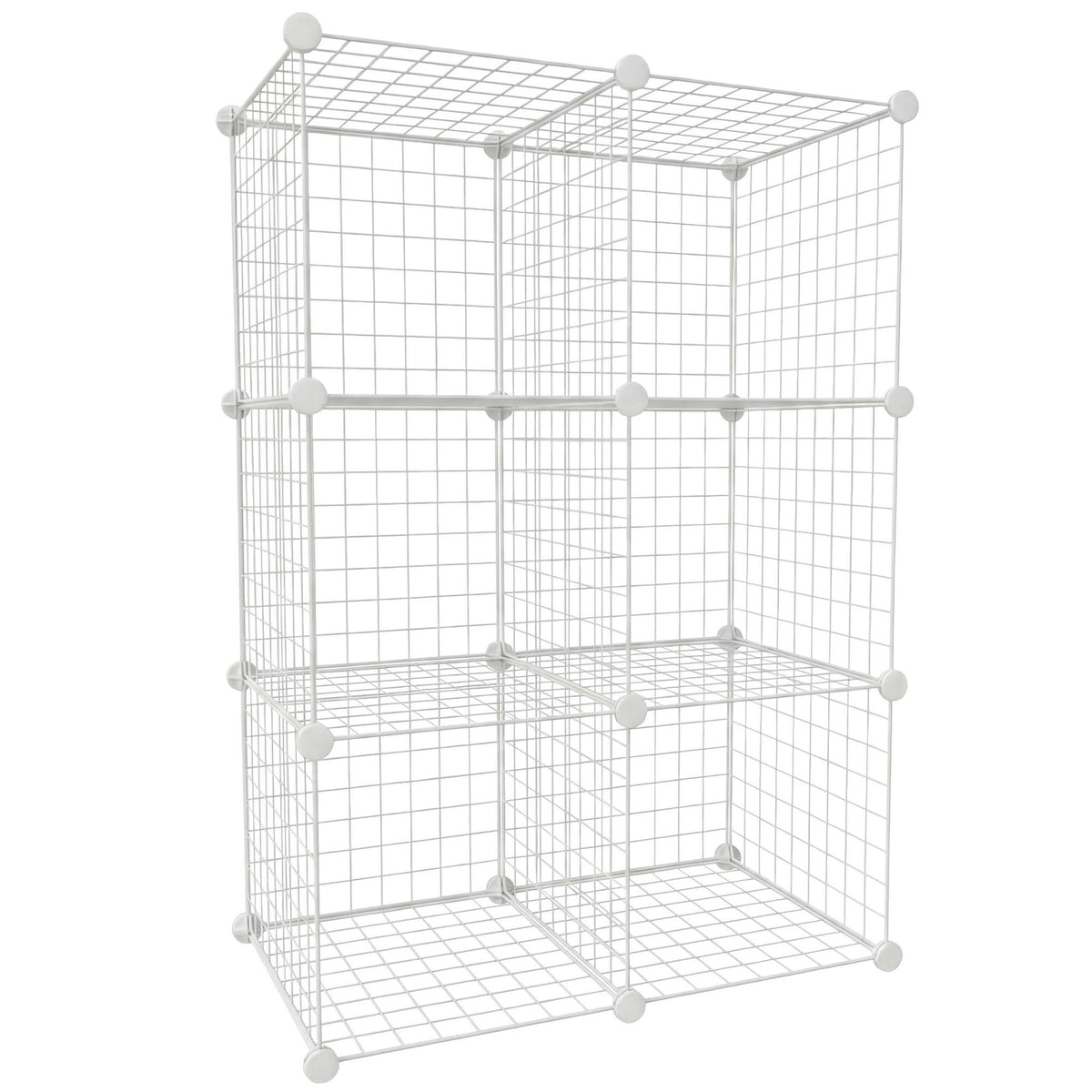 Wire Cube Storage Shelves, Modular Metal, Click-Fit