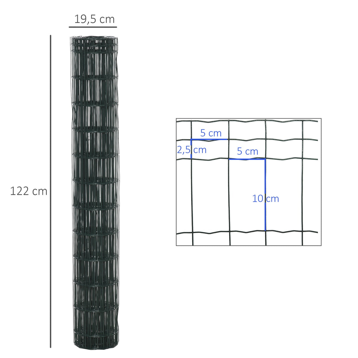 Wire Mesh Dog Fence Poultry Fence Poultry Net Chicken Fence Hat Fence Wire Mesh Garden Fence Aviary Wire Wire Fence Roll Dark Green 10 X 1.22 M