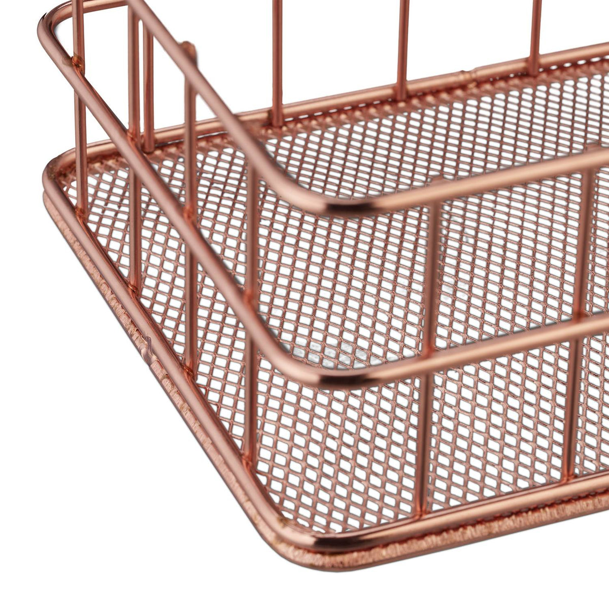 Wire basket rose gold