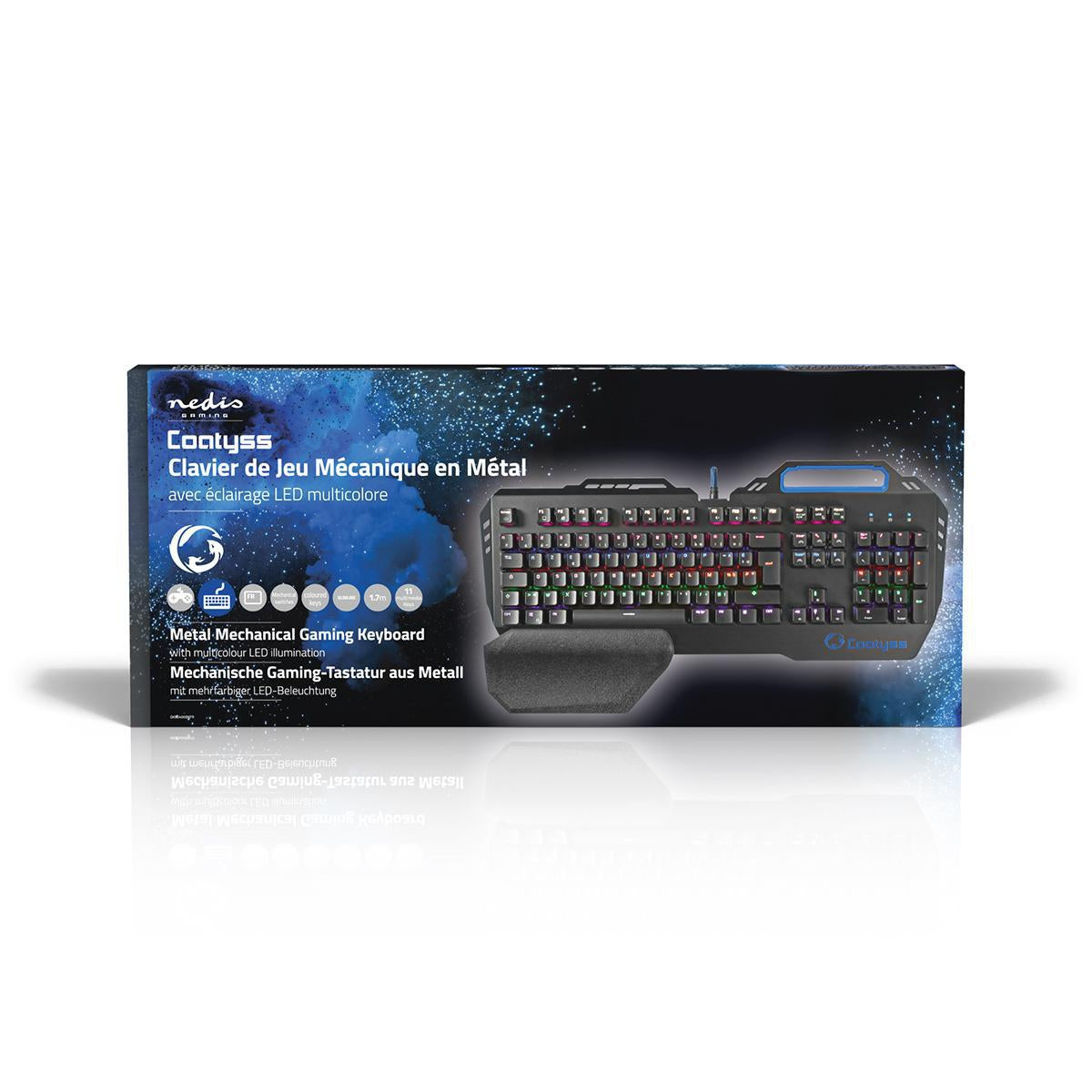 Wired Gaming Keyboard | USB | Mechanical Keys | RGB | French | FR Layout | USB Power | Power cable length: 1.70 m | Game