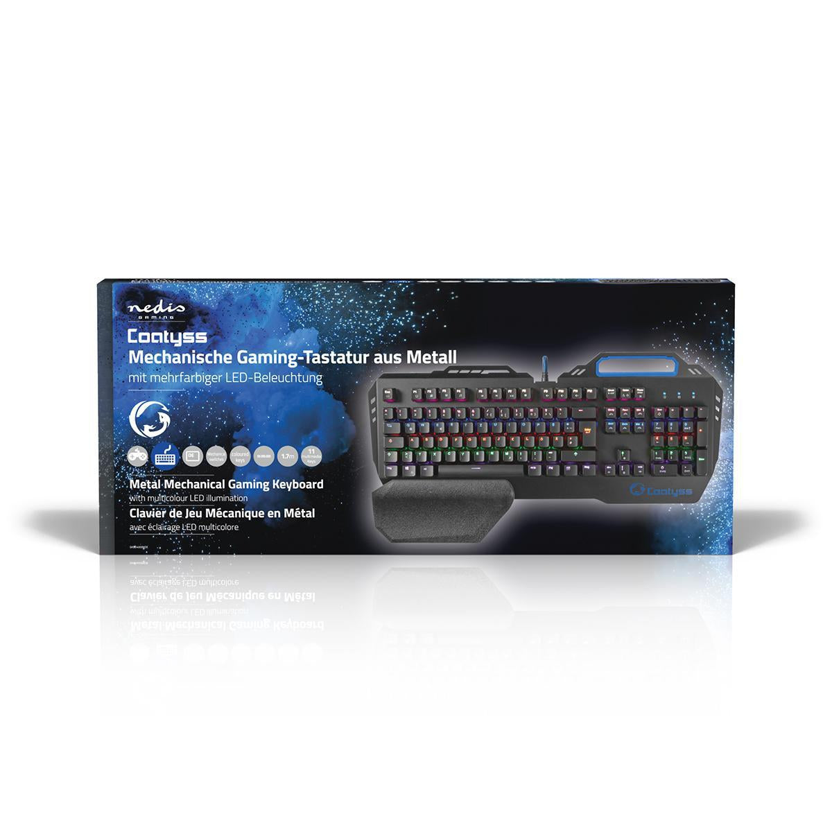Wired Gaming Keyboard | USB | Mechanical Keys | RGB | German | DE Layout | USB Power | Power cable length: 1.70 m | Game