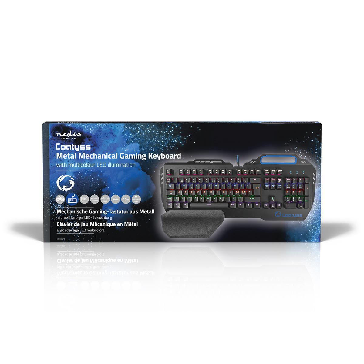 Wired Gaming Keyboard | USB | Mechanical Keys | RGB | Nordic | ND Layout | USB Power | Power cable length: 1.70 m | Game