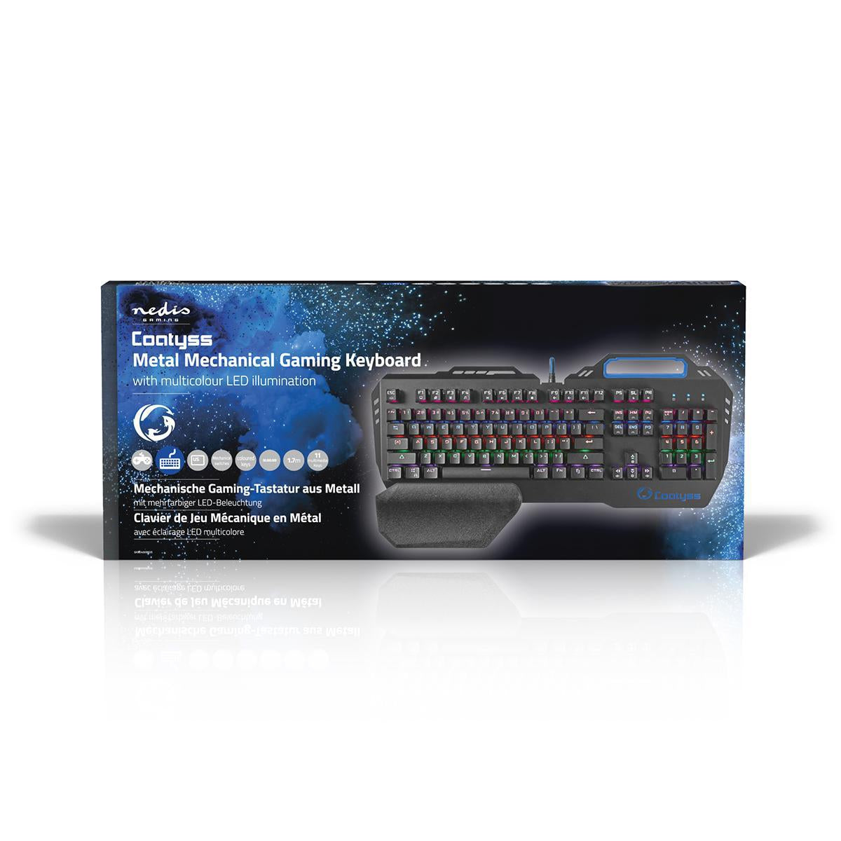 Wired Gaming Keyboard | USB | Mechanical Keys | RGB | US International | US Layout | USB Power | Power cable length: 1.70 m | Game