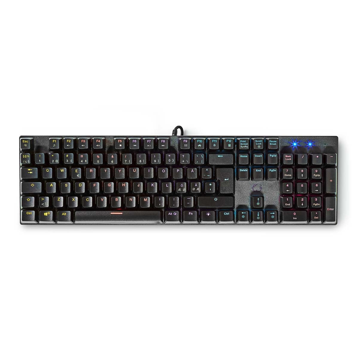 Wired Gaming Keyboard | USB Type-A | Mechanical Keys | LEDs | QWERTY | ND Layout | USB Power | Power cable length: 1.50 m | Game