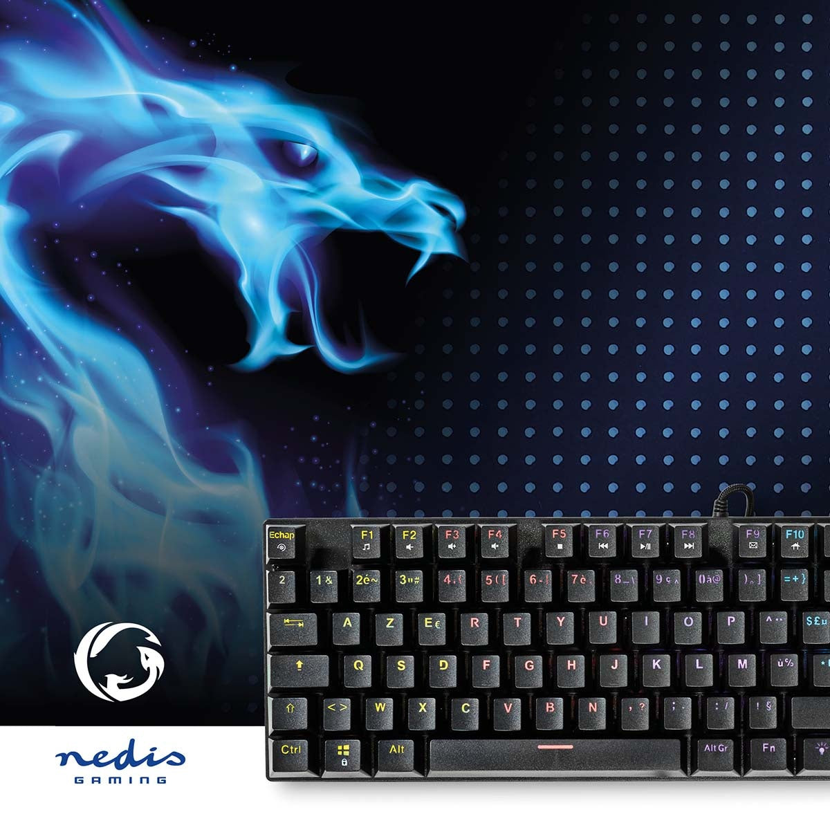 Wired Gaming Keyboard | USB Type-A | Mechanical Keys | LEDs | QWERTY | ND Layout | USB Power | Power cable length: 1.50 m | Game