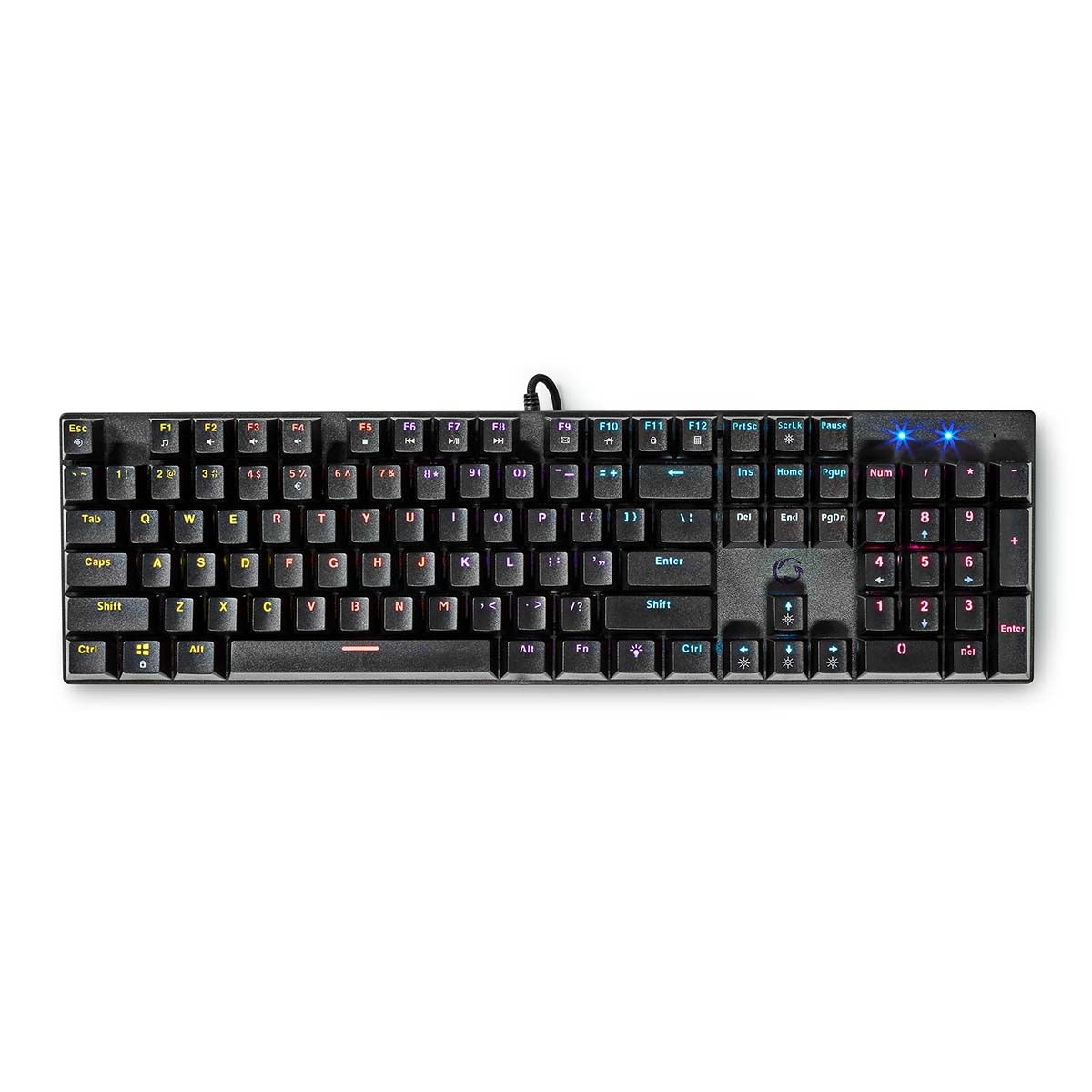Wired Gaming Keyboard | USB Type-A | Mechanical Keys | LEDs | QWERTY | US Layout | USB Power | Power cable length: 1.50 m | Game