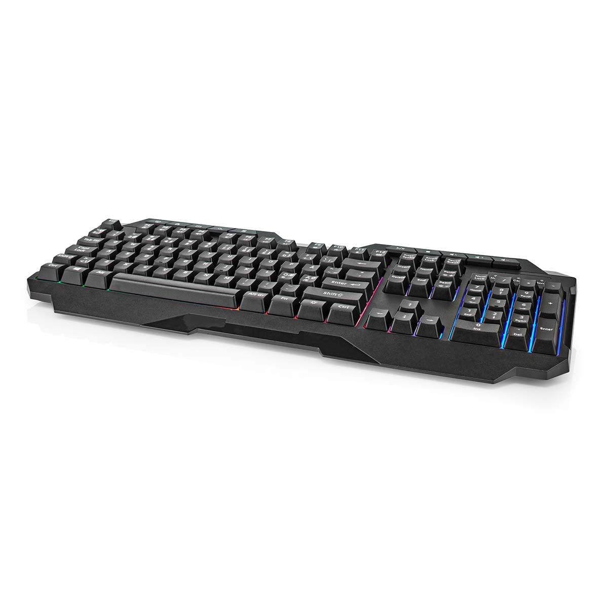 Wired Gaming Keyboard | USB Type-A | Membrane keys | LEDs | QWERTY | ND Layout | USB Power | Power cable length: 1.30 m | Multimedia