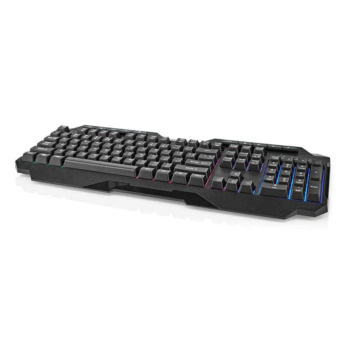 Wired Gaming Keyboard | USB Type-A | Membrane keys | LEDs | QWERTY | US Layout | USB Power | Power cable length: 1.30 m | Multimedia