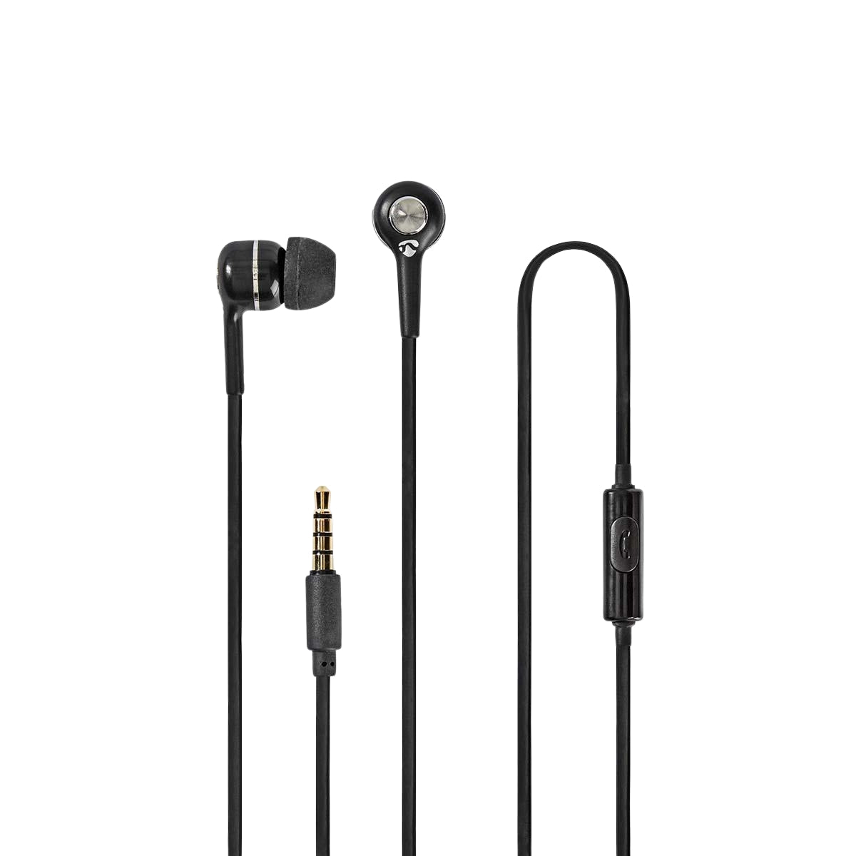 Wired Headphones | 3.5 mm | Cable length: 1.20 m | Built-in microphone | Volume Control | Silver / Black