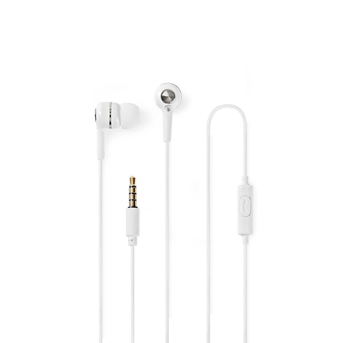 Wired Headphones | 3.5 mm | Cable length: 1.20 m | Built-in microphone | Volume Control | White