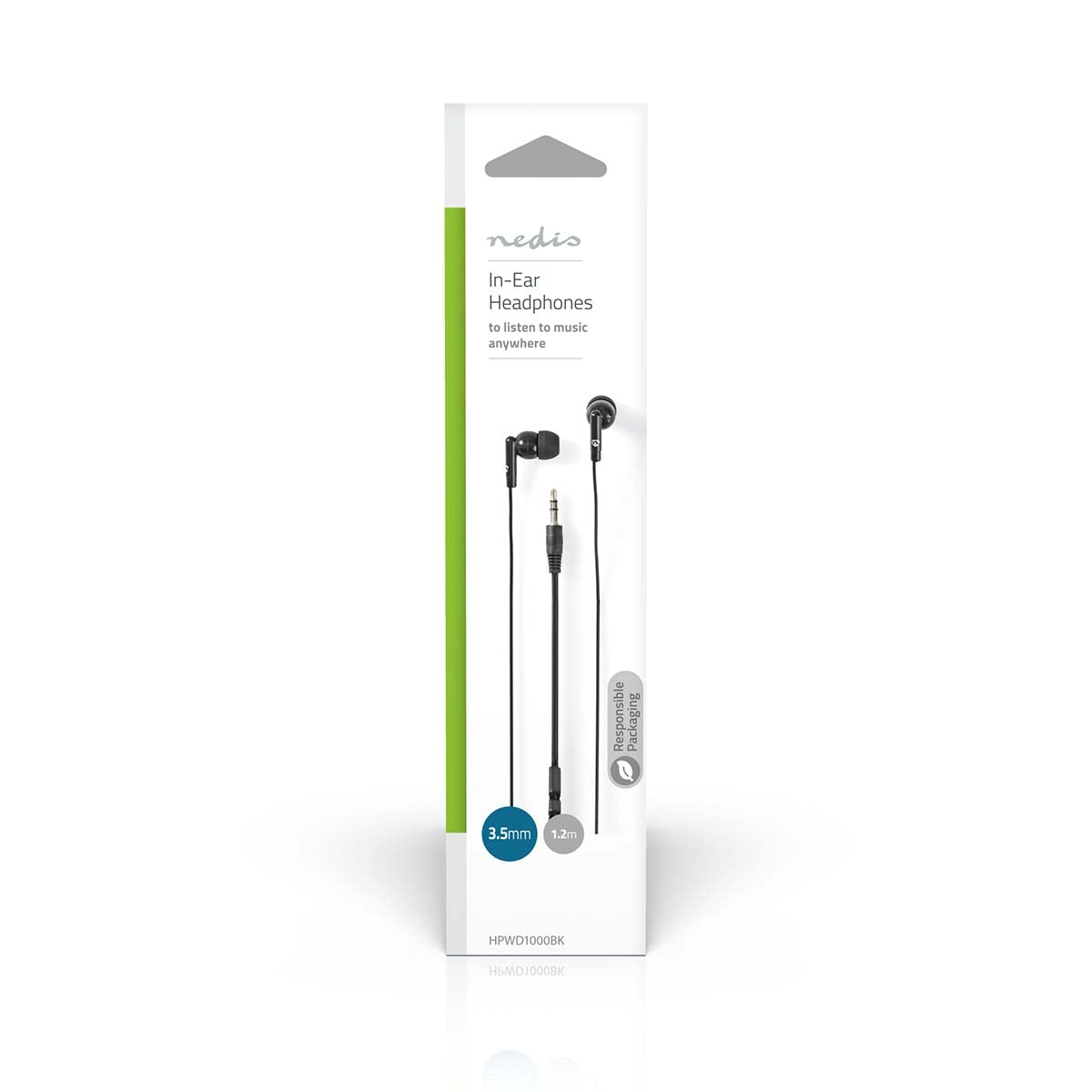 Wired Headphones | 3.5 mm | Cable length: 1.20 m | Volume Control | Black