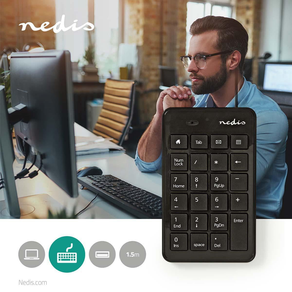 Wired Keyboard | USB-A | Office | One handed | Numeric | Numeric keyboard
