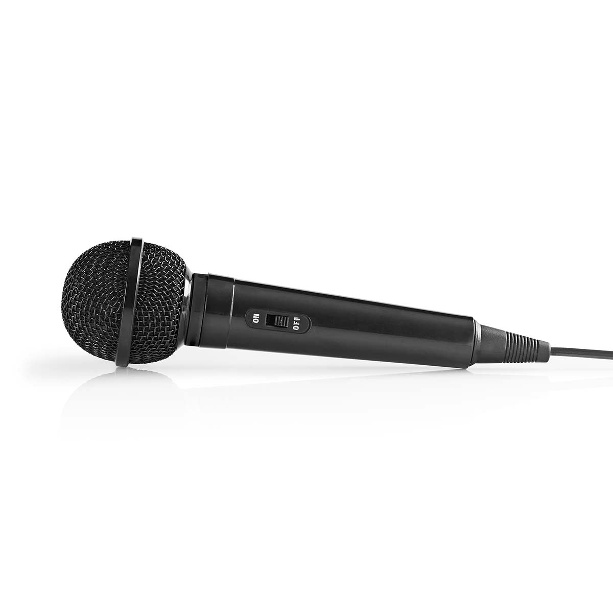 Wired Microphone | Cardioid | Fixed cable | 5.00 m | 80 Hz - 12 kHz | 600 Ohm | -75 dB | On / off button | Suitcase included | ABS | Black