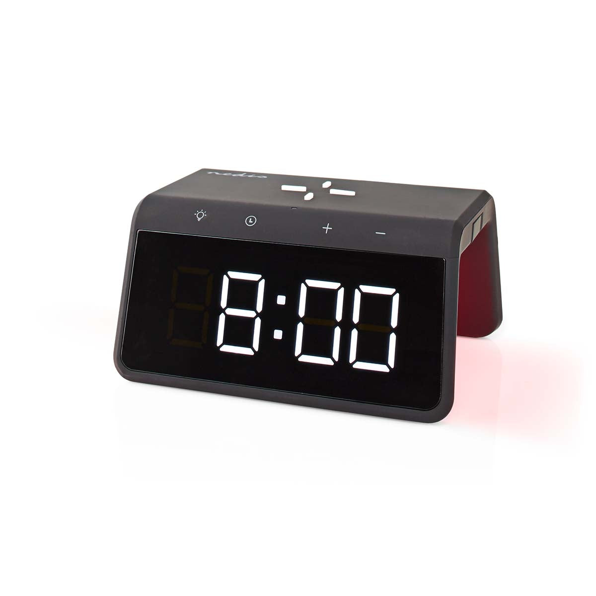 Wireless Charger for Alarm Clock | Qi certified | 5 / 7.5 / 10 / 15 W | USB A Male | Night lamp | 2 Alarm times | Snooze function