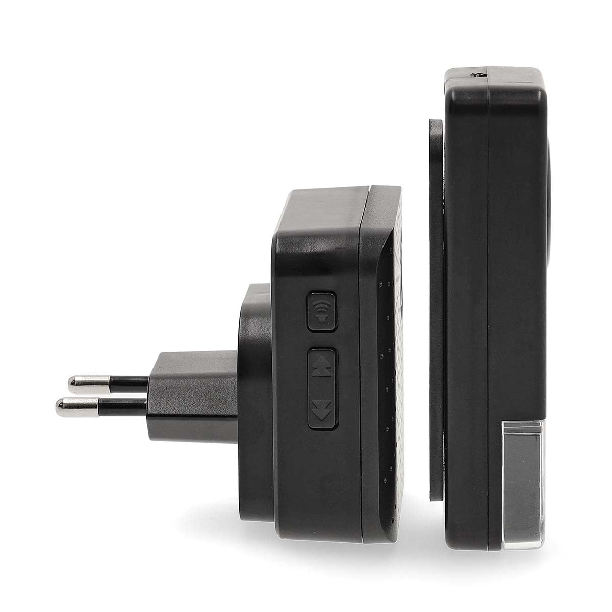 Wireless Doorbell Set | Mains Powered | 100 - 240 V AC 50/60 Hz | 1x 23A 12V | Volume: 110 dB | Signal range: 150 m | IP55 | Adjustable volume | 58 Melodies | 1 Receiver | Black