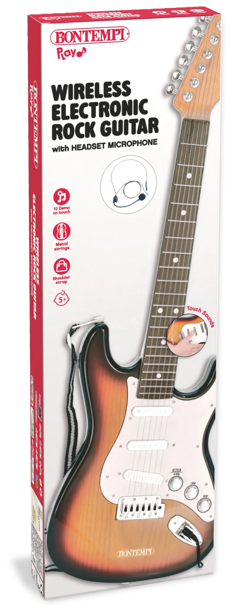 Wireless Electronic Rock Guitar with Headset Mic