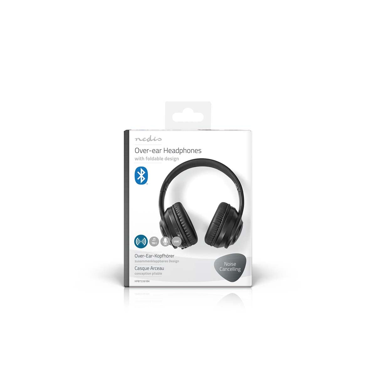 Wireless Over-Ear Headphones | Maximum battery life: 16 hours | Built-in microphone | Press Control | Noise reduction | Support for voice control | Volume Control | Travel bag included