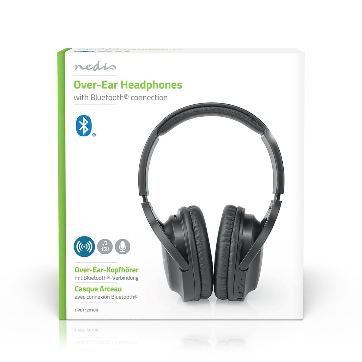 Wireless Over-Ear Headphones | Maximum battery life: 20 hours | Built-in microphone | Press Control | Support for voice control | Volume Control | Travel bag included