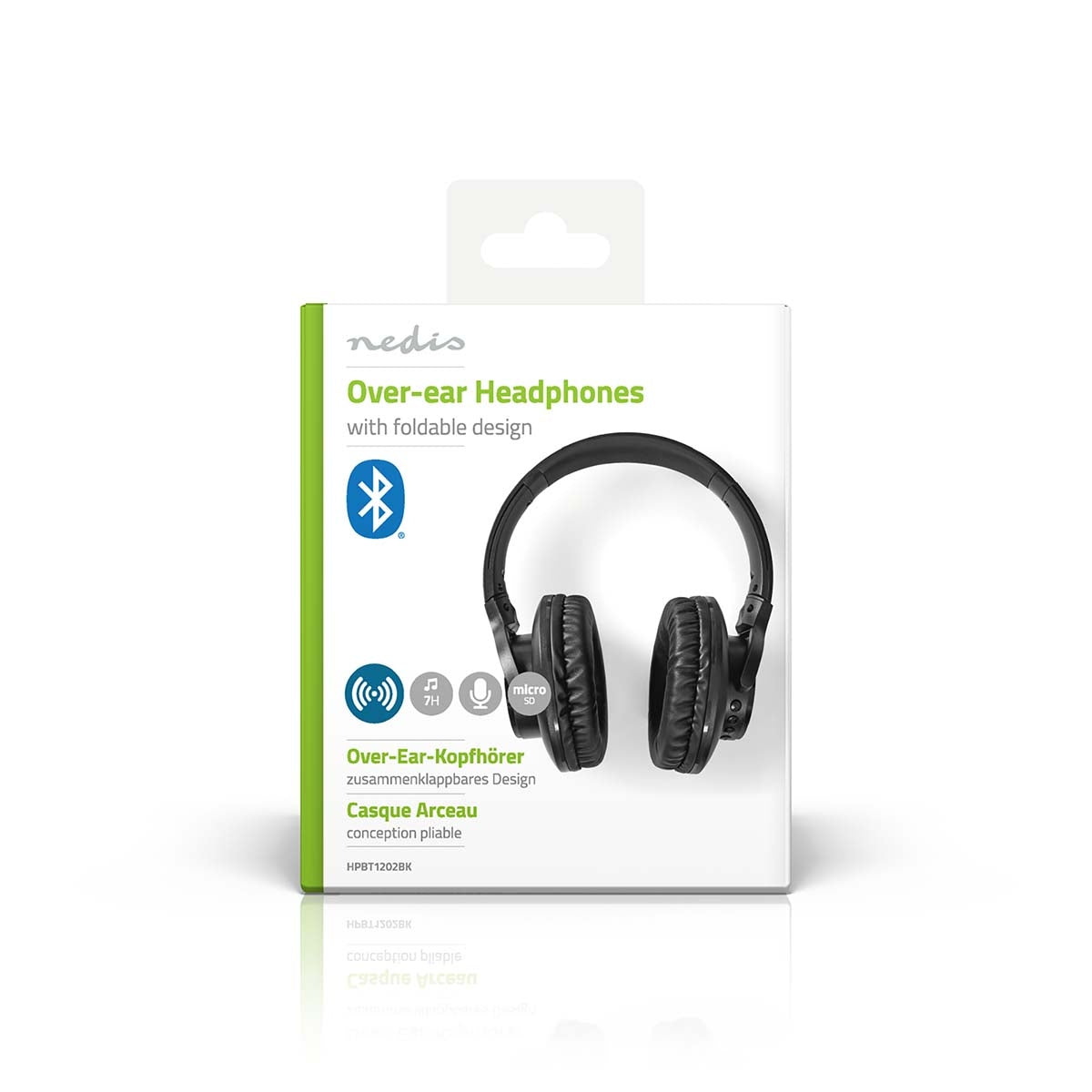 Wireless Over-Ear Headphones | Maximum battery life: 7 hours | Built-in microphone | Press Control | Support for voice control | Volume Control | Travel bag included