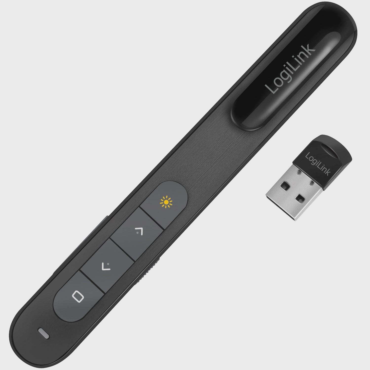 Wireless Presenter with Laser Pointer, Black, 50m Range