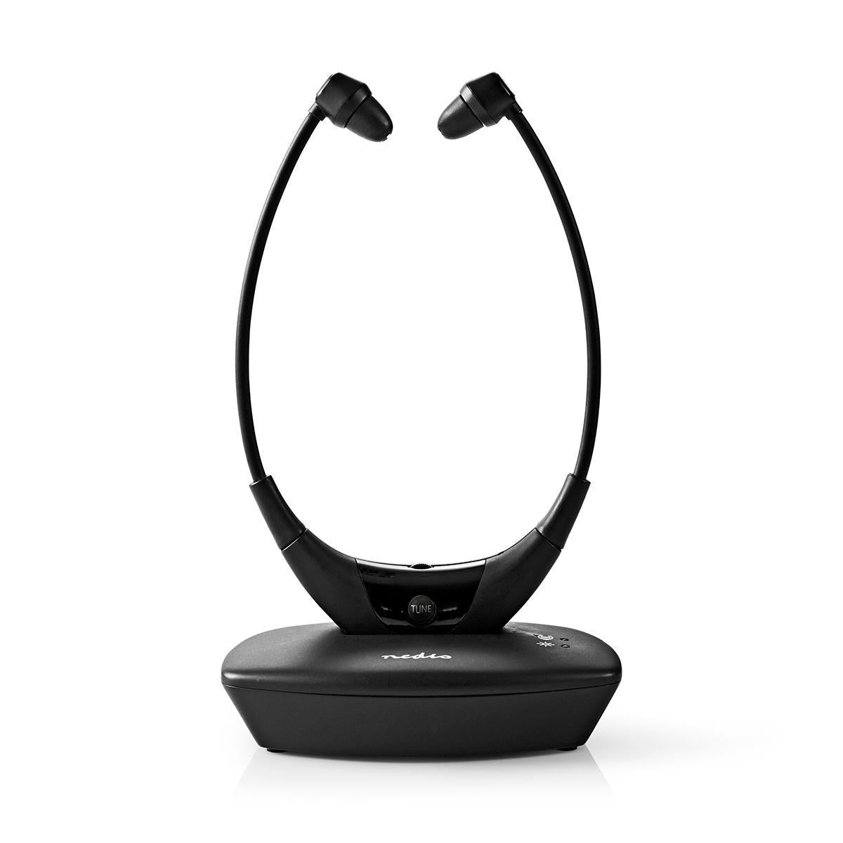 Wireless TV Headphones | RF | In-Ear | Maximum battery life: 4.5 hours | 35 m| Digital Audio | Battery dock | Balance control | Black