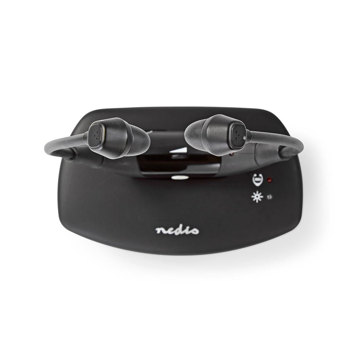 Wireless TV Headphones | RF | In-Ear | Maximum battery life: 4.5 hours | 35 m| Digital Audio | Battery dock | Balance control | Black
