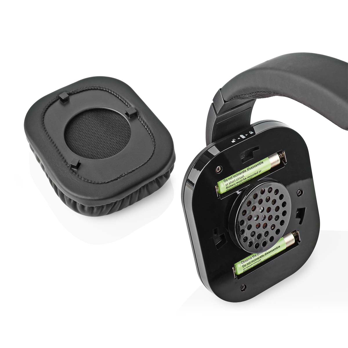 Wireless TV Headphones | RF | Over-Ear | Maximum battery play time: 8 hrs | 25 m | Digital Audio | Charging dock | Black