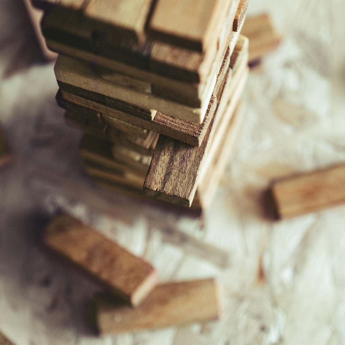 Wobble Tower with wooden box
