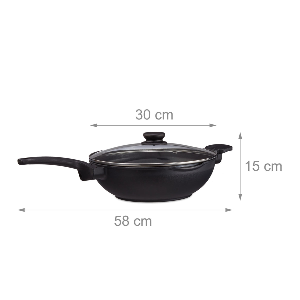 Wok pan with lid 30 cm