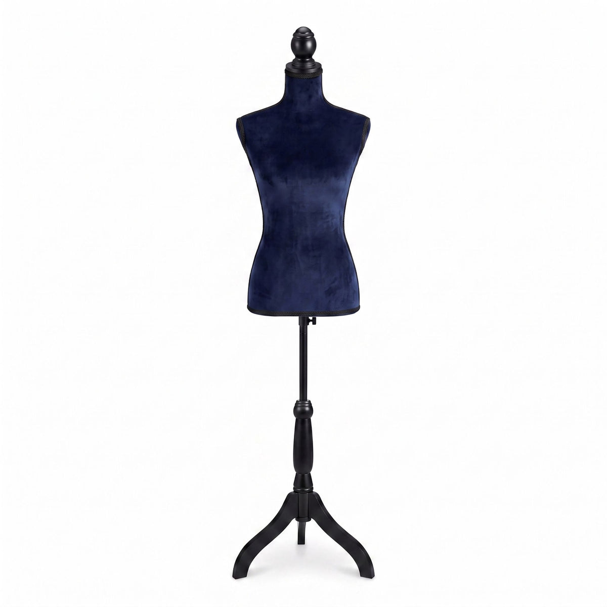 Women's Velvet Dress Form, Adjustable, Dark Blue