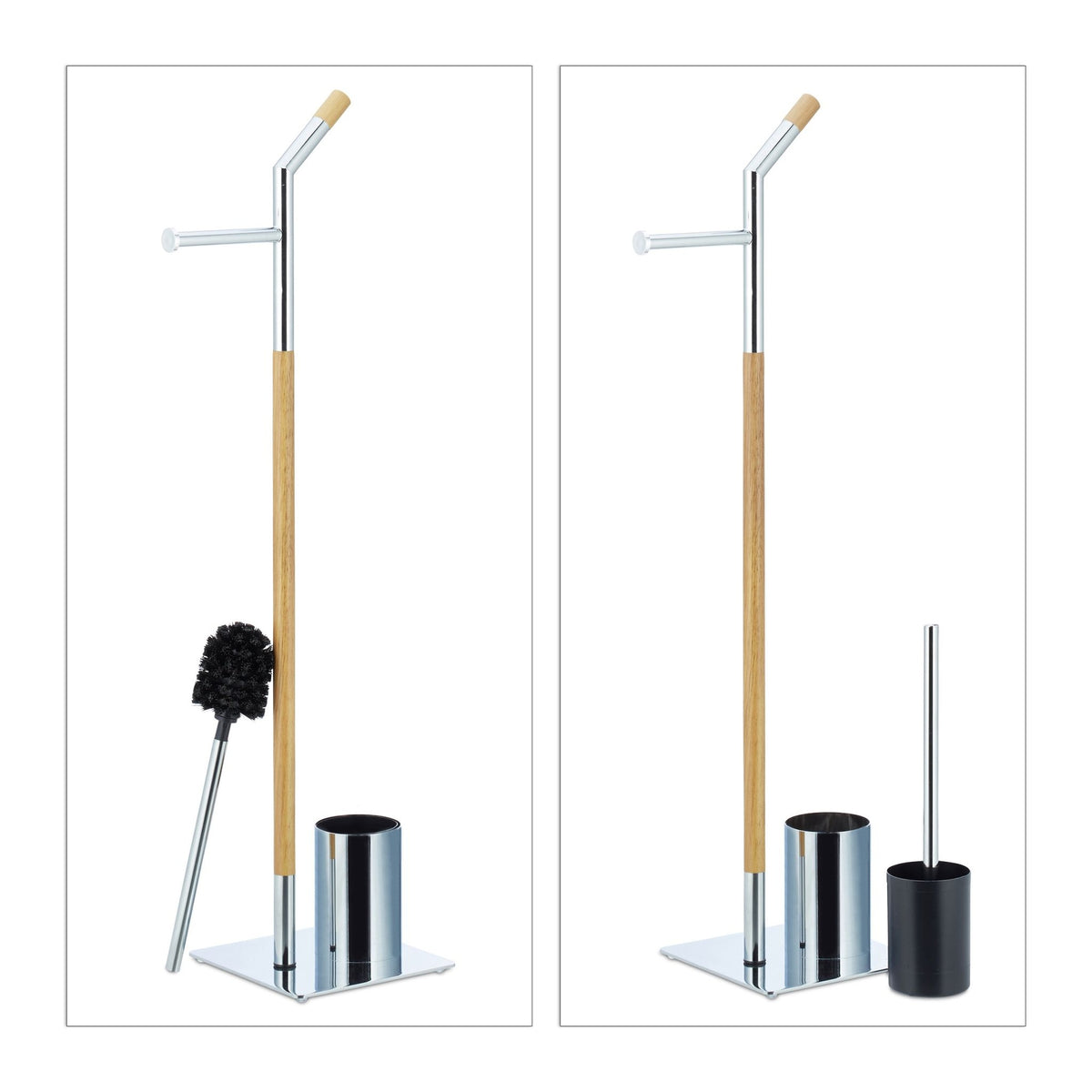 Wood & Chrome WC Accessory Set