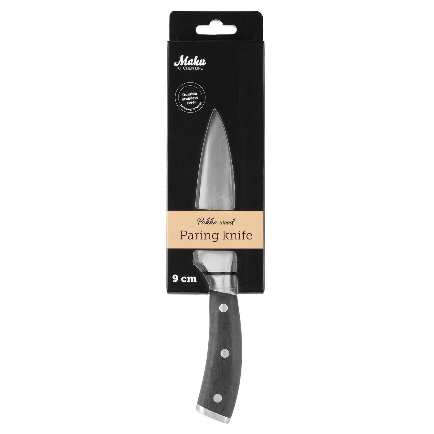 Wood Handle Carving Knife, 9 cm Blade