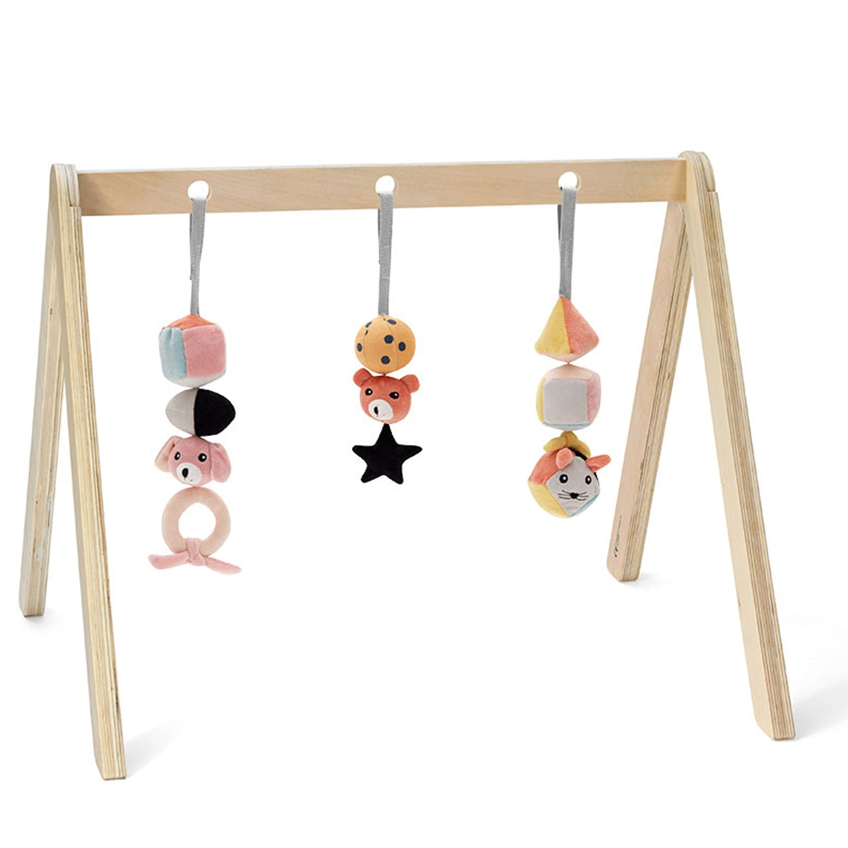 Wooden Baby Gym with Hanging Toys