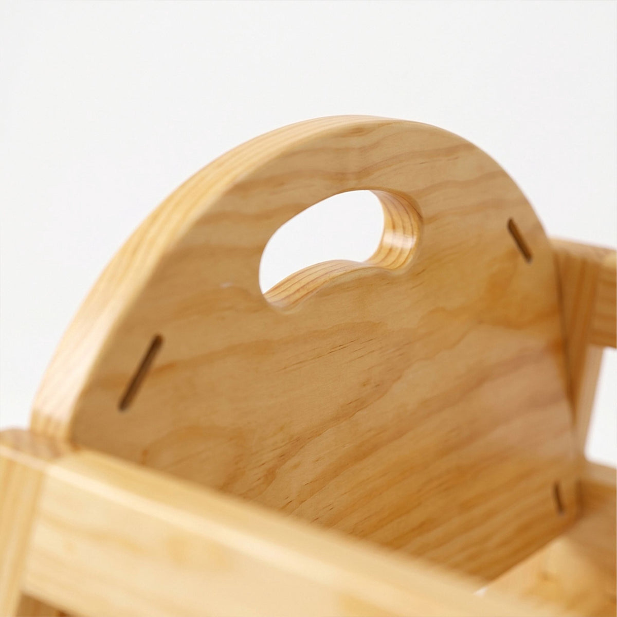Wooden Baby High Chair with Harness, Natural Pine