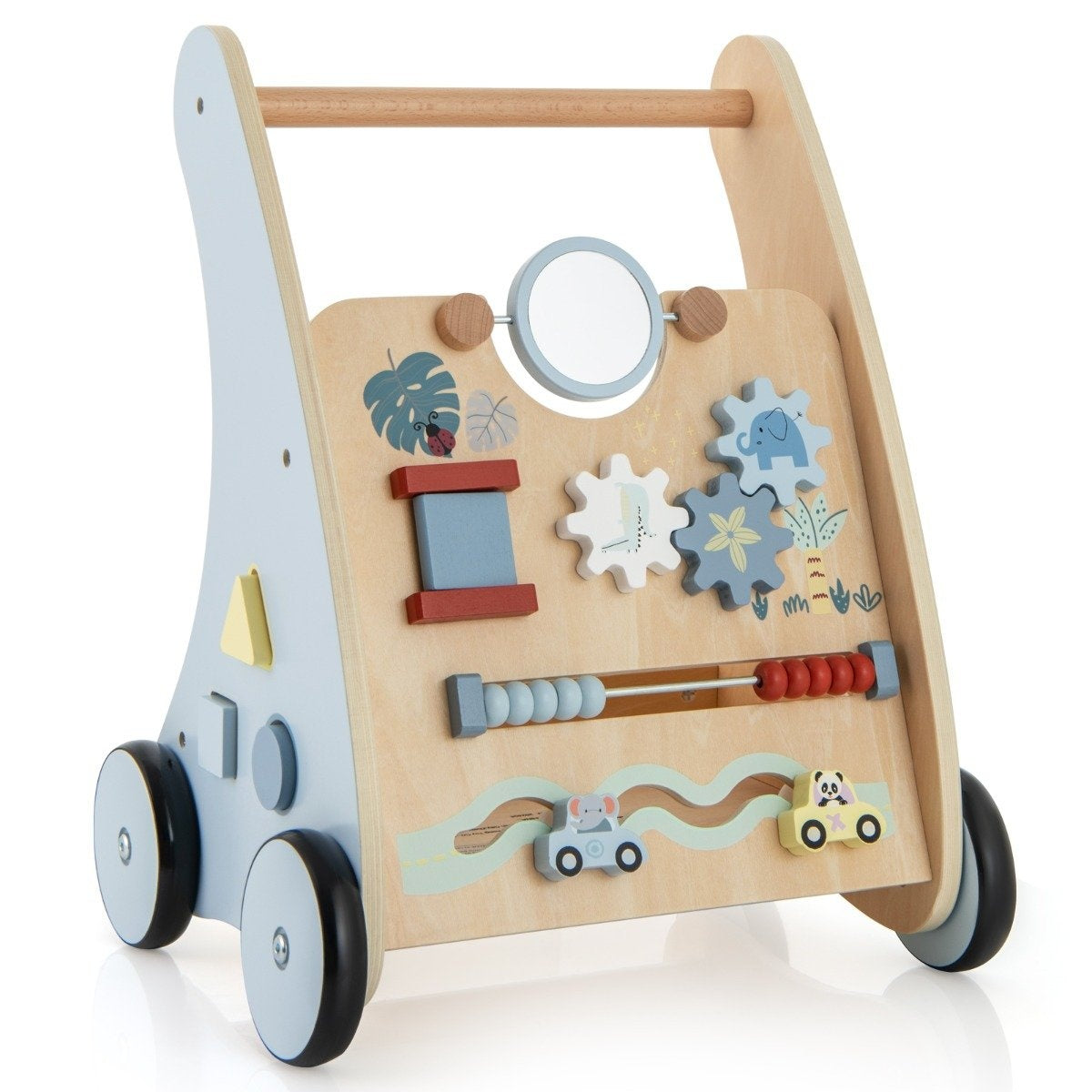 Wooden Baby Walker with Activity Center – Montessori Learning