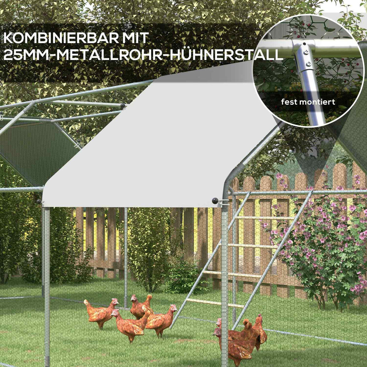 Wooden Chicken Sitting Ladder Playground for Chickens Chicken Climbing Frame for 4-6 Chickens 140 x 86 x 2.5 cm Natural Wood