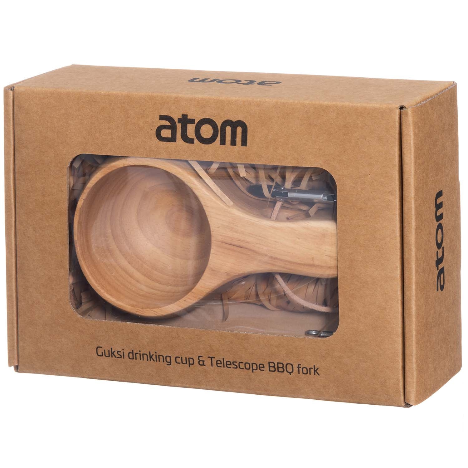 Wooden Cup & Folding Grill Stick Gift Set for Outdoors