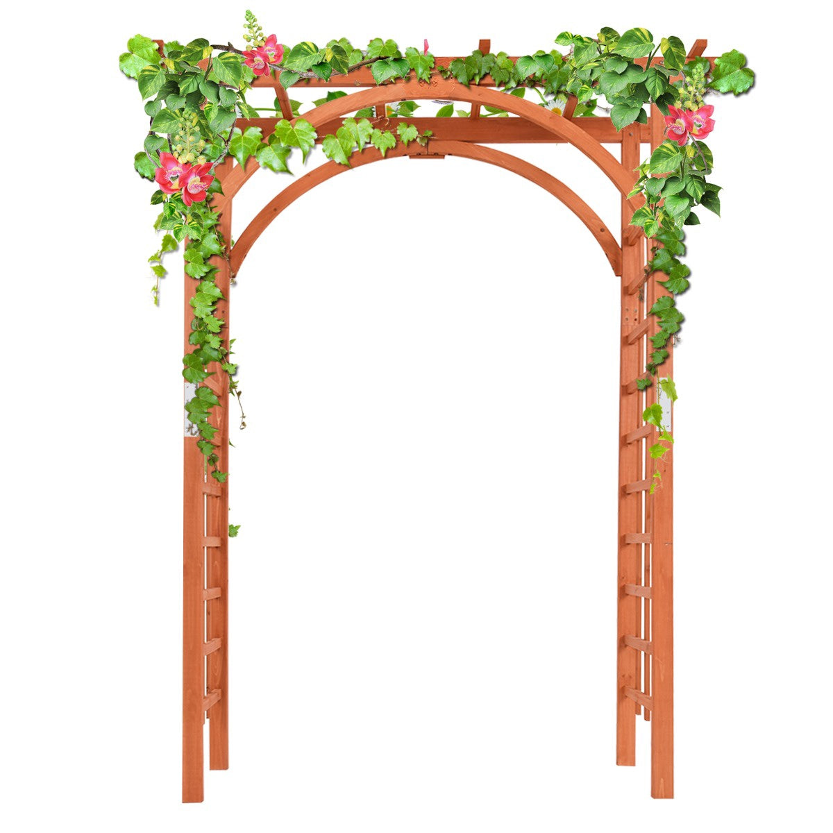 Wooden Garden Arbor Arch, Fir Wood, 160x60x215 cm