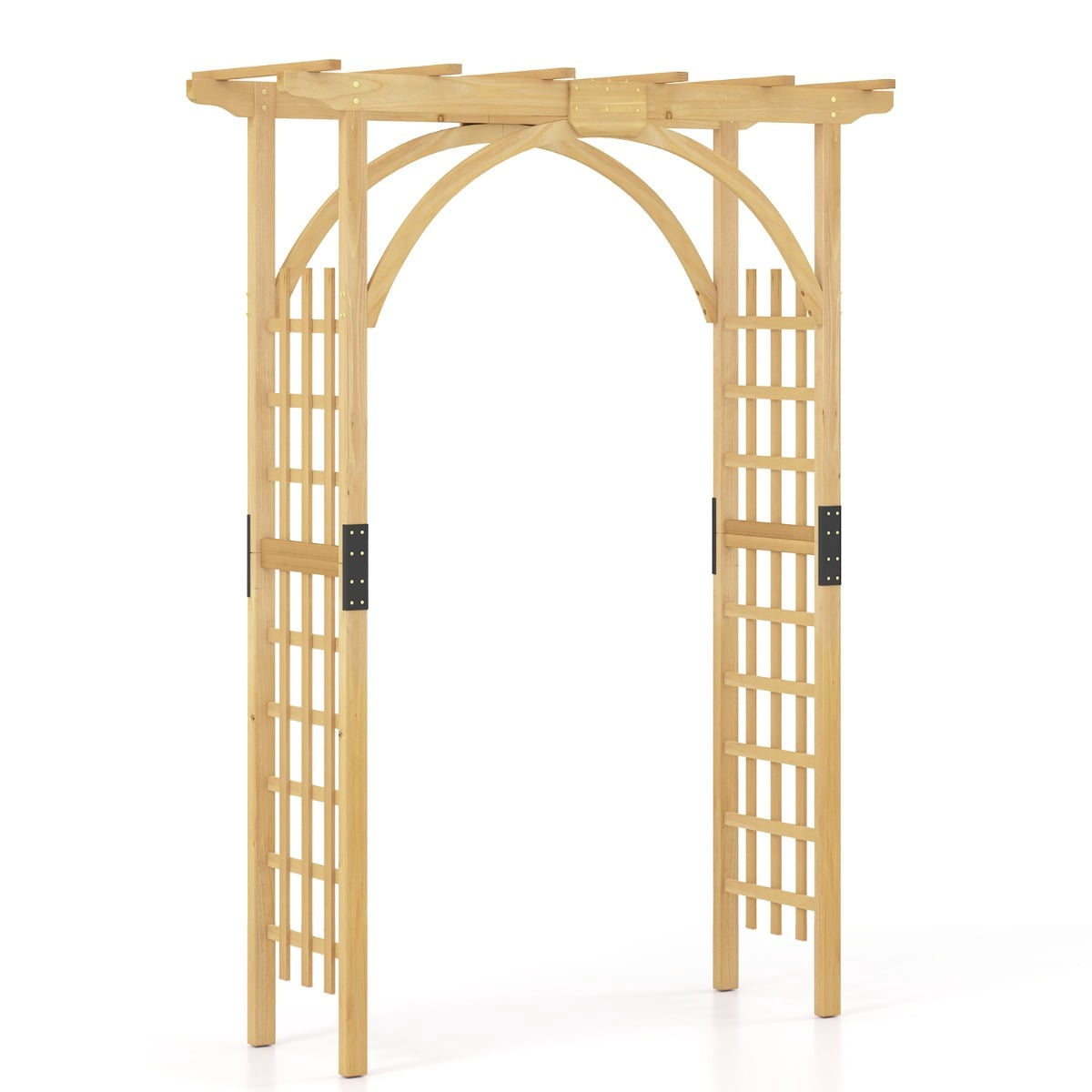 Wooden Garden Arch for Climbing Plants, 213 cm Tall