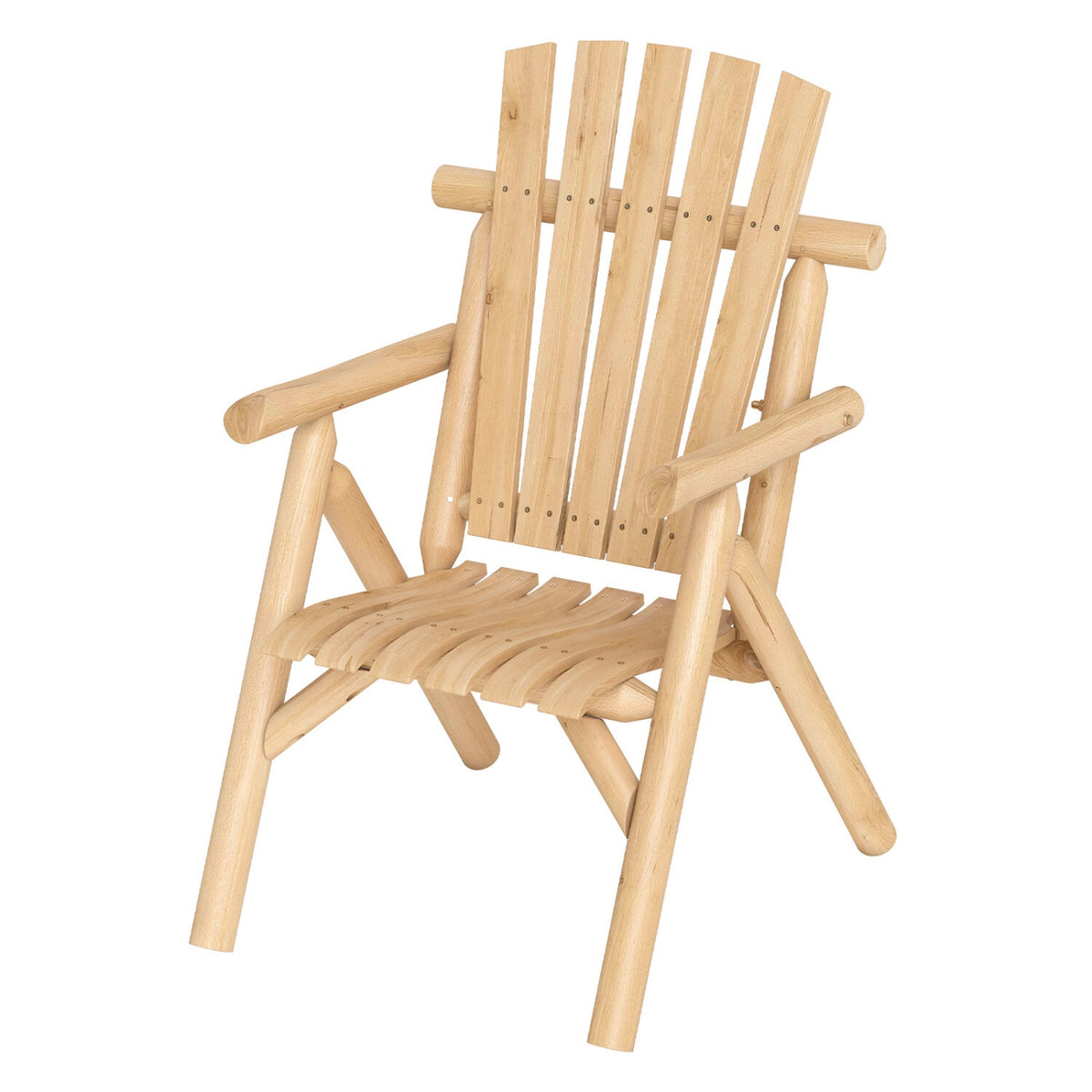 Wooden Garden Bench, Natural Finish, 2-Person, 300kg Capacity