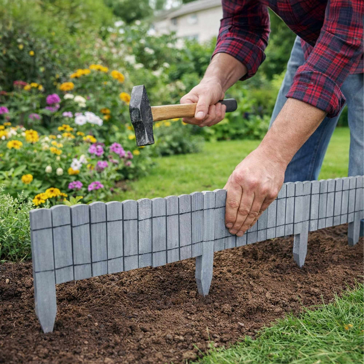 Wooden Garden Edging, Flexible, Weather-Resistant
