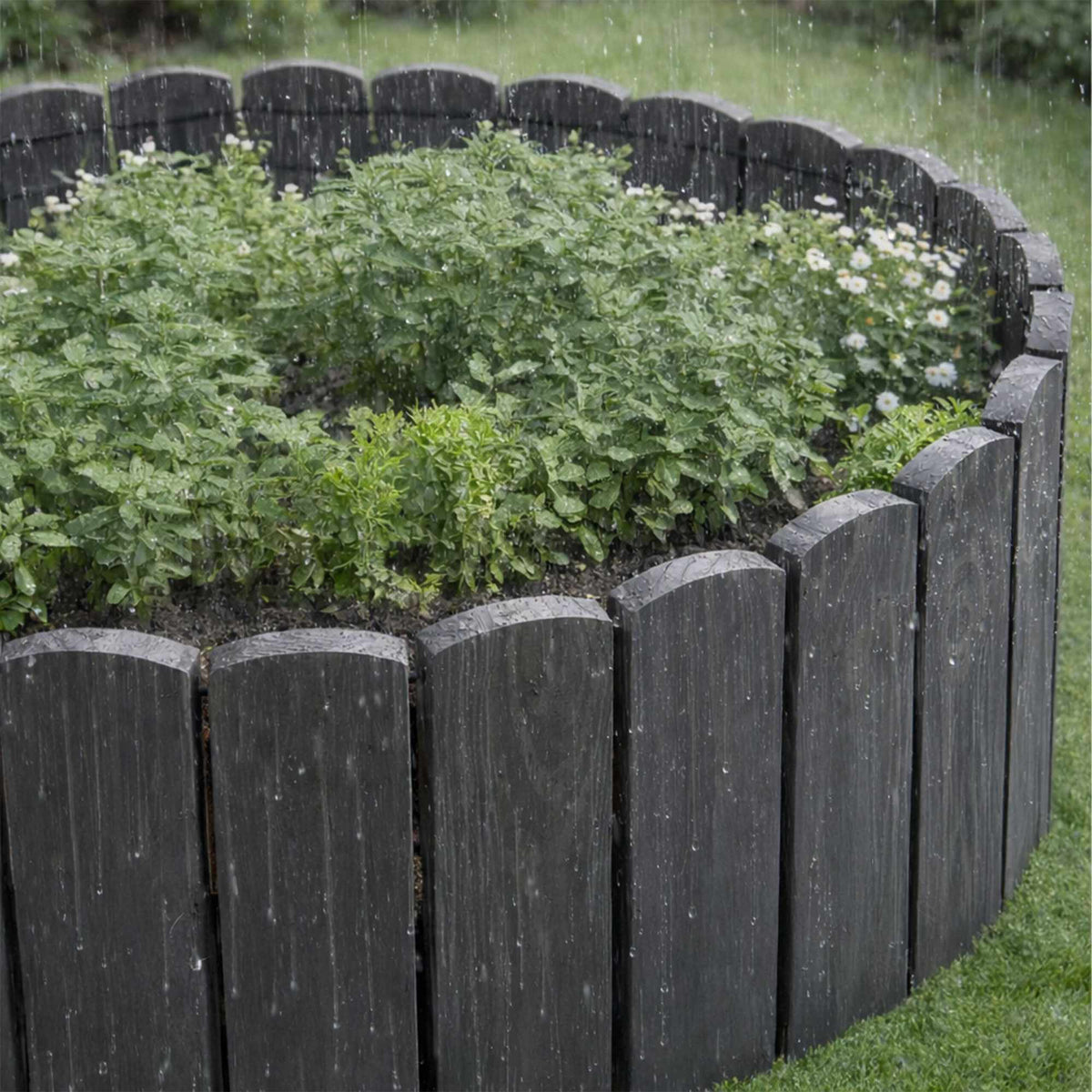 Wooden Garden Edging, Flexible, Weather-Resistant