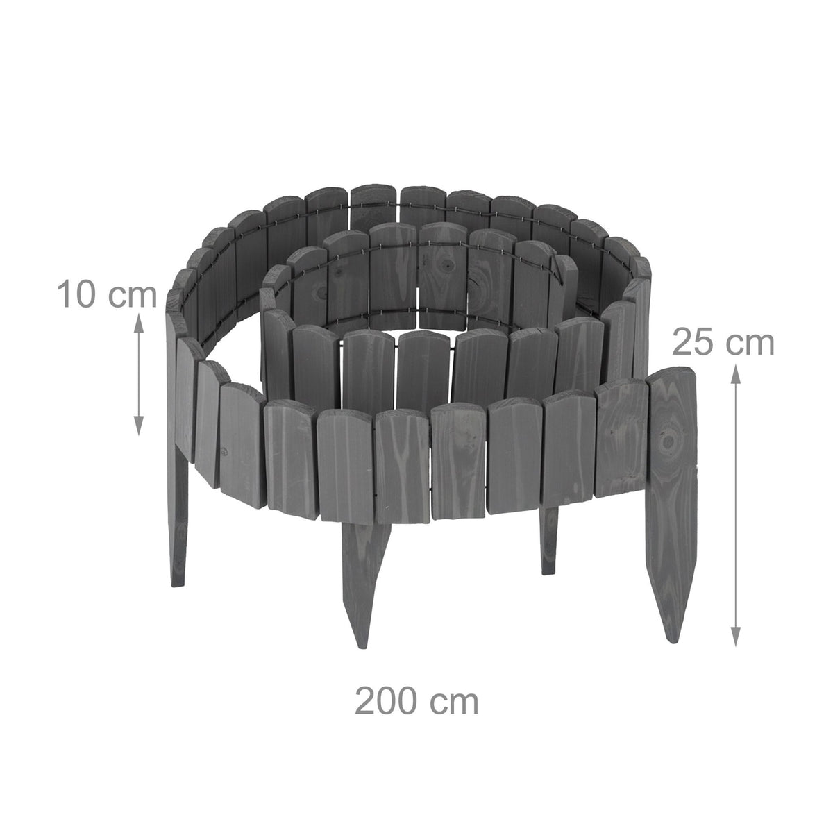 Wooden Garden Edging, Flexible, Weather-Resistant